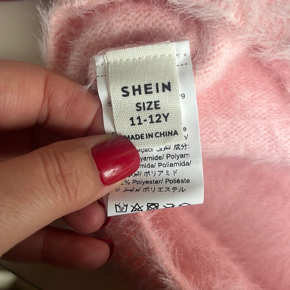 Cozy Pink Fuzzy Sweater - Picture 2 of 4